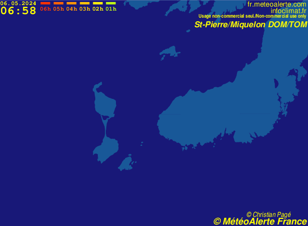 Carte de situation et alertes météo temps réel : St-Pierre & Miquelon